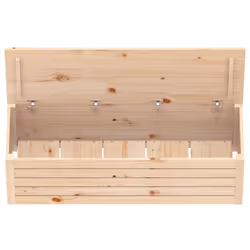 vidaXL Solid Wood Pine Storage Box Storage Chest Tool Box Multi Colours/Sizes - natural, 109 x 36.5 x 33 cm - Additional view 7