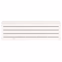 vidaXL Solid Wood Pine Storage Box Storage Chest Tool Box Multi Colours/Sizes - white, 109 x 36.5 x 33 cm - Additional view 5