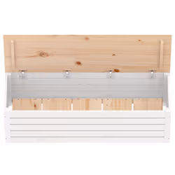 vidaXL Solid Wood Pine Storage Box Storage Chest Tool Box Multi Colours/Sizes - white, 109 x 36.5 x 33 cm - Additional view 7