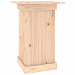 vidaXL Flower Stand Plant Stand Garden Planter Patio Plant Pot Solid Wood Pine - natural, 40 x 40 x 60 cm