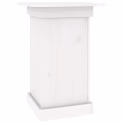 vidaXL Flower Stand Plant Stand Garden Planter Patio Plant Pot Solid Wood Pine - white, 40 x 40 x 60 cm