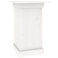 vidaXL Flower Stand Plant Stand Garden Planter Patio Plant Pot Solid Wood Pine - white, 40 x 40 x 60 cm