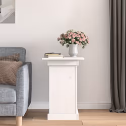 vidaXL Flower Stand Plant Stand Garden Planter Patio Plant Pot Solid Wood Pine - white, 40 x 40 x 60 cm
