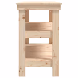 vidaXL Work Bench Wooden Garage Working Table Storage Shelf Solid Wood Pine - natural, 110.5 x 50 x 80 cm - Additional view 5