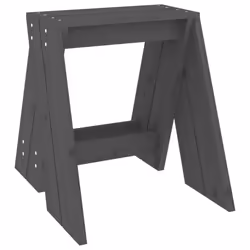 vidaXL 2x Solid Wood Pine Stools Bar Chair Counter Stool Multi Colours/Sizes - grey, 40 x 40 x 45 cm - Additional view 4