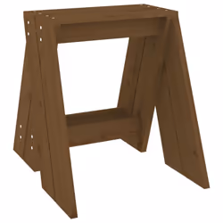 vidaXL 2x Solid Wood Pine Stools Bar Chair Counter Stool Multi Colours/Sizes - honey brown, 40 x 40 x 45 cm - Additional view 4