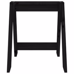 vidaXL 2x Solid Wood Pine Stools Bar Chair Counter Stool Multi Colours/Sizes - black, 40 x 40 x 45 cm - Additional view 5