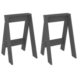 vidaXL 2x Solid Wood Pine Stools Bar Chair Counter Stool Multi Colours/Sizes - grey, 40 x 40 x 60 cm