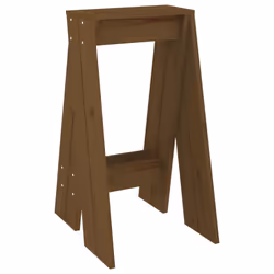 vidaXL 2x Solid Wood Pine Stools Bar Chair Counter Stool Multi Colours/Sizes - honey brown, 40 x 40 x 75 cm - Additional view 4