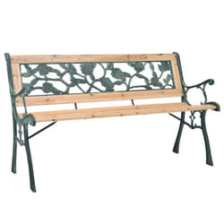 VidaXL 319571 outdoor bench Wood, Iron, Polyvinyl chloride (PVC)