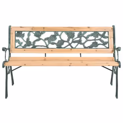 VidaXL 319571 outdoor bench Wood, Iron, Polyvinyl chloride (PVC)