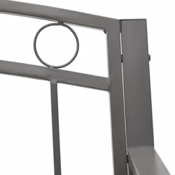 vidaXL Garden Bench Outdoor Bench Seat Patio Park Balcony Bench Chair Steel - grey - Additional view 4