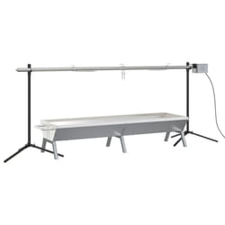 vidaXL Automatic Barbecue Grill and Tray Set Stainless Steel Patio Smoker Tray