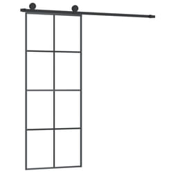 vidaXL Sliding Door with Hardware Set Multi Sizes 3 Horizontal Bars/4x2 Grids - 4x2 grids, 76 x 205 cm