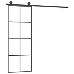 vidaXL Sliding Door with Hardware Set Multi Sizes 3 Horizontal Bars/4x2 Grids - 4x2 grids, 76 x 205 cm