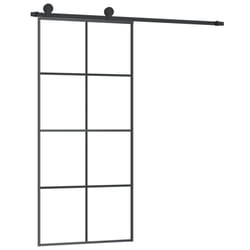 vidaXL Sliding Door with Hardware Set Multi Sizes 3 Horizontal Bars/4x2 Grids - 4x2 grids, 90 x 205 cm