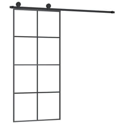 vidaXL Sliding Door with Hardware Set Multi Sizes 3 Horizontal Bars/4x2 Grids - 4x2 grids, 90 x 205 cm