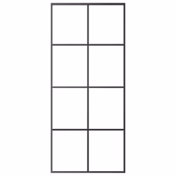 vidaXL Sliding Door with Hardware Set Multi Sizes 3 Horizontal Bars/4x2 Grids - 4x2 grids, 90 x 205 cm - Additional view 4