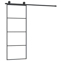 vidaXL Sliding Door with Hardware Set Multi Sizes 3 Horizontal Bars/4x2 Grids - 3 horizontal bars, 76 x 205 cm