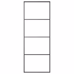 vidaXL Sliding Door with Hardware Set Multi Sizes 3 Horizontal Bars/4x2 Grids - 3 horizontal bars, 76 x 205 cm - Additional view 4