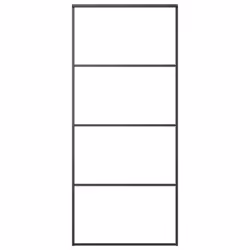 vidaXL Sliding Door with Hardware Set Multi Sizes 3 Horizontal Bars/4x2 Grids - 3 horizontal bars, 90 x 205 cm - Additional view 4