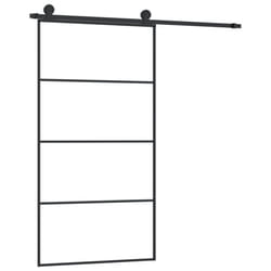 vidaXL Sliding Door with Hardware Set Multi Sizes 3 Horizontal Bars/4x2 Grids - 3 horizontal bars, 102.5 x 205 cm