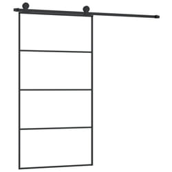 vidaXL Sliding Door with Hardware Set Multi Sizes 3 Horizontal Bars/4x2 Grids - 3 horizontal bars, 102.5 x 205 cm