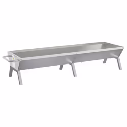 vidaXL BBQ Tray Silver Stainless Steel Drip Tray 118x42x30.5 cm/158x42x31 cm - 158 x 42 x 31 cm