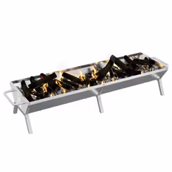 vidaXL BBQ Tray Silver Stainless Steel Drip Tray 118x42x30.5 cm/158x42x31 cm - 158 x 42 x 31 cm