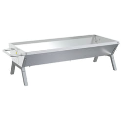 vidaXL BBQ Tray Silver Stainless Steel Drip Tray 118x42x30.5 cm/158x42x31 cm - 118 x 42 x 30.5 cm