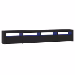 vidaXL TV Cabinet with LED Lights Media Unit TV Stand Multi Colours/Sizes - black, 240 x 35 x 40 cm