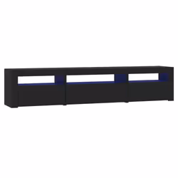 vidaXL TV Cabinet with LED Lights Media Unit TV Stand Multi Colours/Sizes - black, 195 x 35 x 40 cm