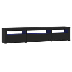 vidaXL TV Cabinet with LED Lights Media Unit TV Stand Multi Colours/Sizes - black, 195 x 35 x 40 cm