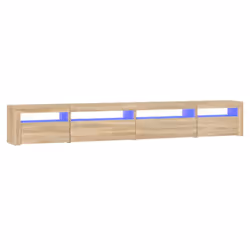 vidaXL TV cabinets with LED Lights Multi Colours 240x35x40 cm/270x35x40 cm - sonoma oak, 270 x 35 x 40 cm