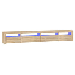 vidaXL TV cabinets with LED Lights Multi Colours 240x35x40 cm/270x35x40 cm - sonoma oak, 270 x 35 x 40 cm