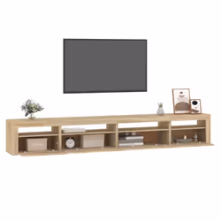 vidaXL TV cabinets with LED Lights Multi Colours 240x35x40 cm/270x35x40 cm - sonoma oak, 270 x 35 x 40 cm - Additional view 6