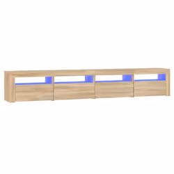 vidaXL TV cabinets with LED Lights Multi Colours 240x35x40 cm/270x35x40 cm - sonoma oak, 240 x 35 x 40 cm - Additional view 2