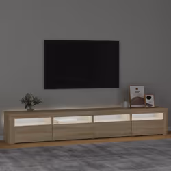 vidaXL TV cabinets with LED Lights Multi Colours 240x35x40 cm/270x35x40 cm - sonoma oak, 240 x 35 x 40 cm - Additional view 3