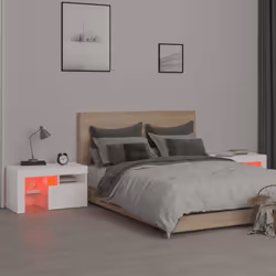 VidaXL 3152770 nightstand/bedside table White - Additional view 5