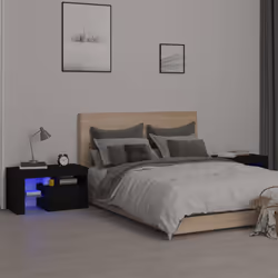 VidaXL 3152771 nightstand/bedside table Black