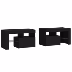 VidaXL 3152771 nightstand/bedside table Black
