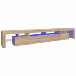vidaXL TV Cabinet with LED Lights Media Unit TV Stand TV Unit Hifi Cabinet - sonoma oak, 260 x 36.5 x 40 cm - Additional view 2