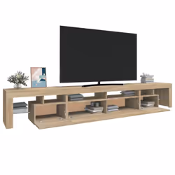 vidaXL TV Cabinet with LED Lights Media Unit TV Stand TV Unit Hifi Cabinet - sonoma oak, 260 x 36.5 x 40 cm - Additional view 6