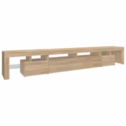 vidaXL TV Cabinet with LED Lights Media Unit TV Stand TV Unit Hifi Cabinet - sonoma oak, 260 x 36.5 x 40 cm - Additional view 7