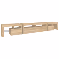 vidaXL TV Cabinet with LED Lights Media Unit TV Stand TV Unit Hifi Cabinet - sonoma oak, 260 x 36.5 x 40 cm - Additional view 8