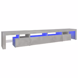 vidaXL TV Cabinet with LED Lights Media Unit TV Stand TV Unit Hifi Cabinet - concrete grey, 260 x 36.5 x 40 cm - Additional view 2
