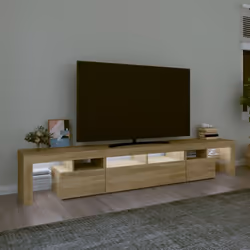 vidaXL TV Cabinet with LED Lights Media Unit TV Stand TV Unit Hifi Cabinet - sonoma oak, 230 x 36.5 x 40 cm - Additional view 3