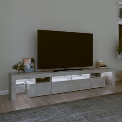 vidaXL TV Cabinet with LED Lights Media Unit TV Stand TV Unit Hifi Cabinet - concrete grey, 230 x 36.5 x 40 cm - Additional view 3