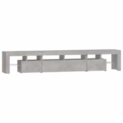 vidaXL TV Cabinet with LED Lights Media Unit TV Stand TV Unit Hifi Cabinet - concrete grey, 230 x 36.5 x 40 cm - Additional view 7