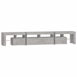 vidaXL TV Cabinet with LED Lights Media Unit TV Stand TV Unit Hifi Cabinet - concrete grey, 230 x 36.5 x 40 cm - Additional view 8